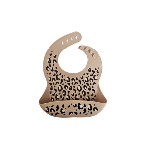 Bavoir bébé en silicone | Léopard