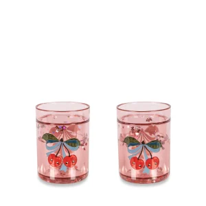 Lot de 2 gobelets à paillettes | Cerise