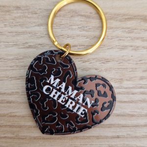 Porte-clés coeur / Maman Chérie