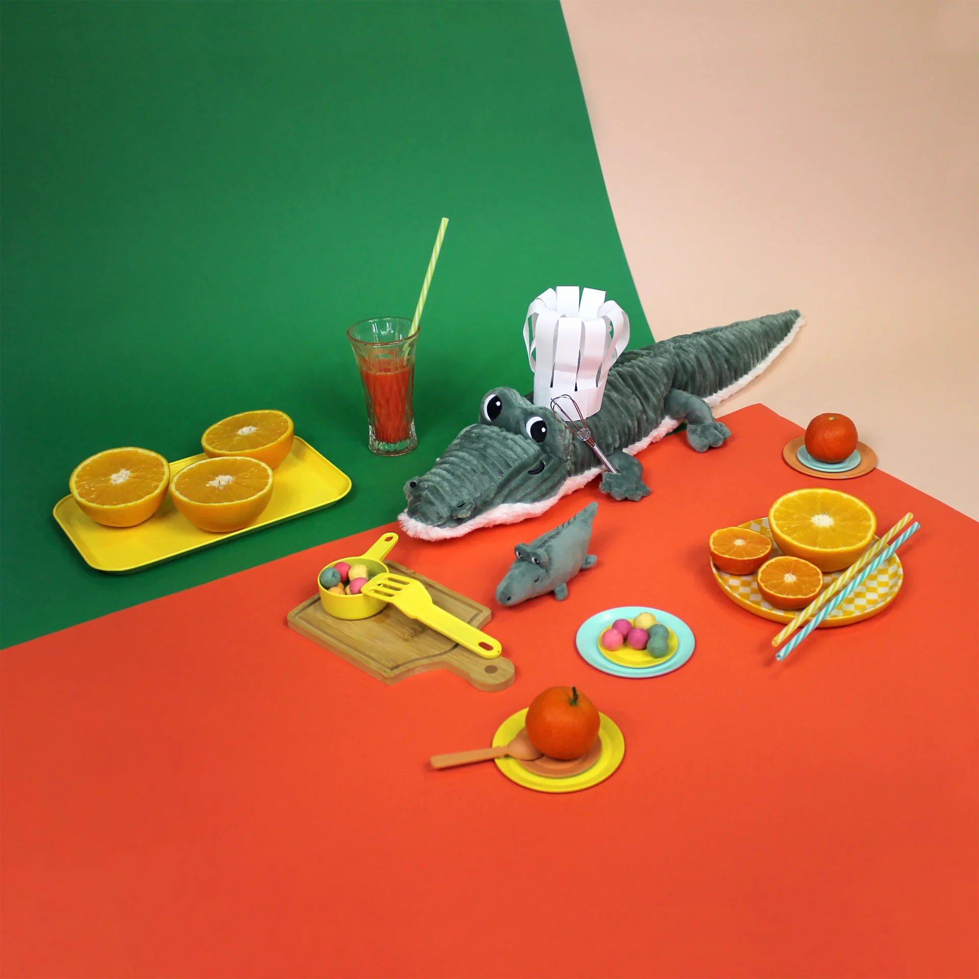 Crocodile croketou Maman-bébé / Vert – Image 2