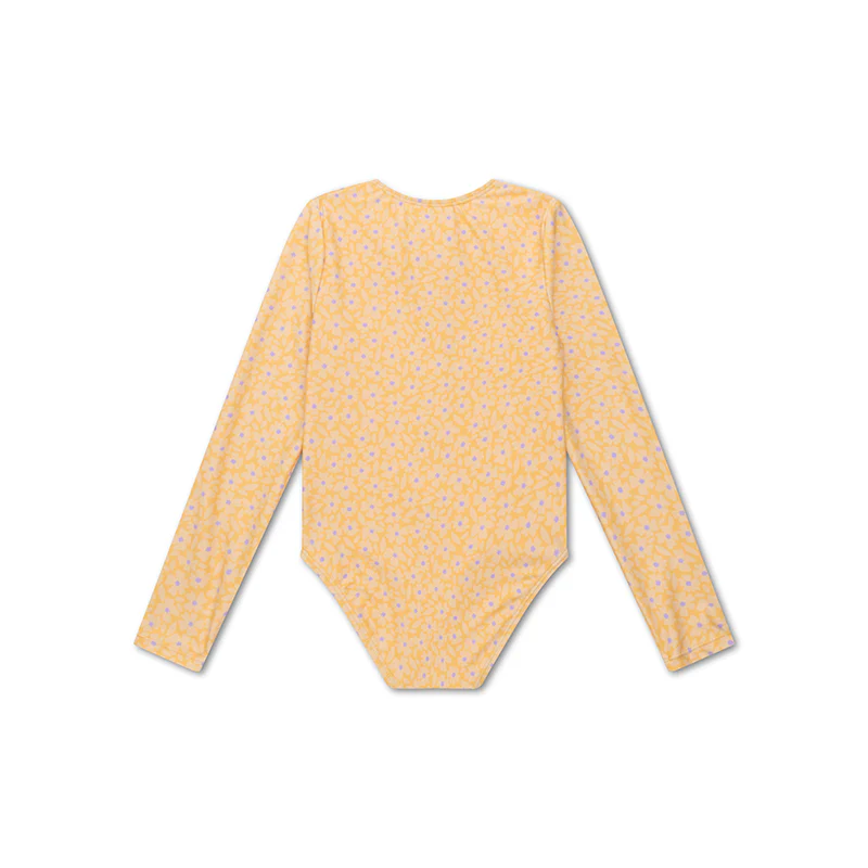 Maillot de bain  3-4 ans | Jaune fleuri – Image 2