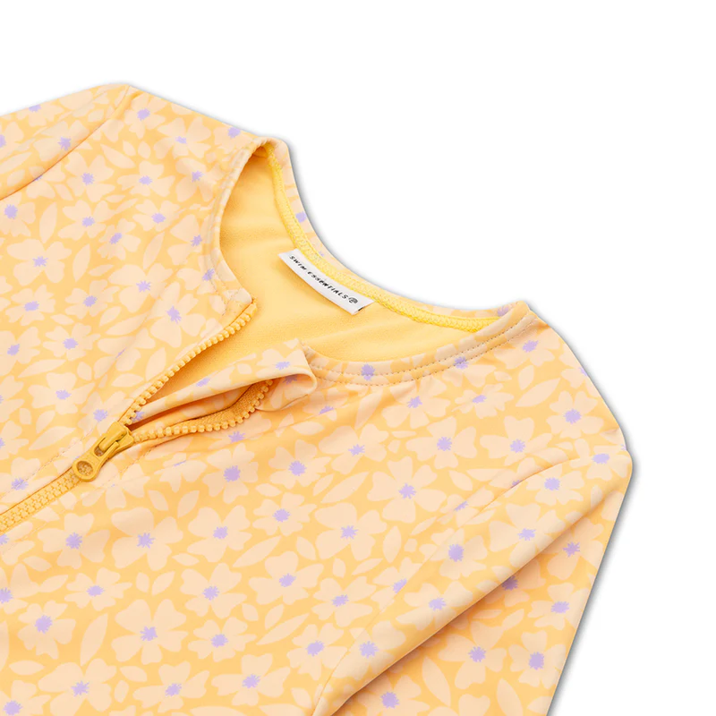 Maillot de bain  3-4 ans | Jaune fleuri – Image 5