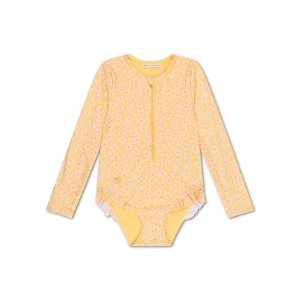 Maillot de bain  12-18 mois | Jaune fleuri