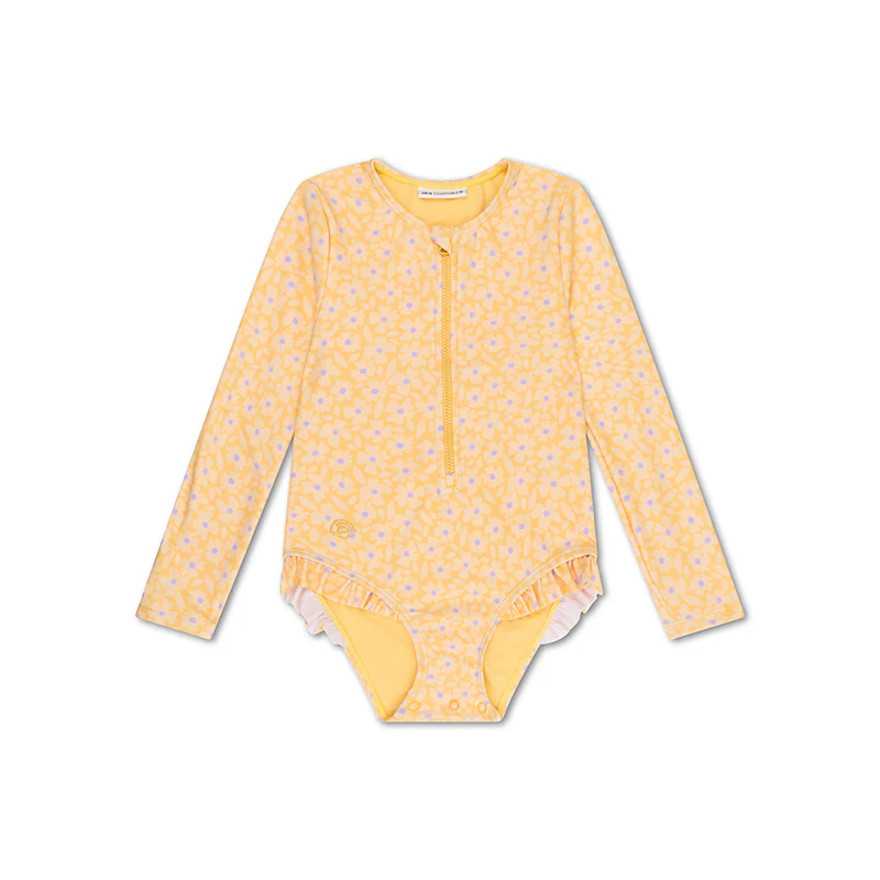 Maillot de bain  3-4 ans | Jaune fleuri
