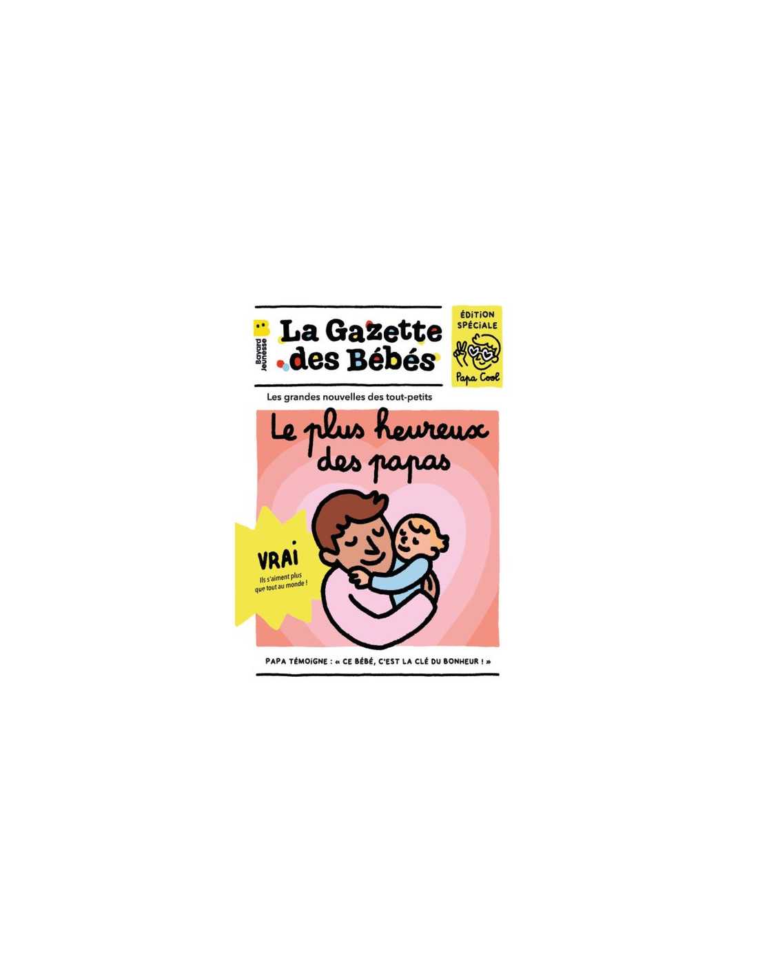 Journal bébé tissus Crinkly "Mon premier journal qui crépite" / Le plus heureux des papas
